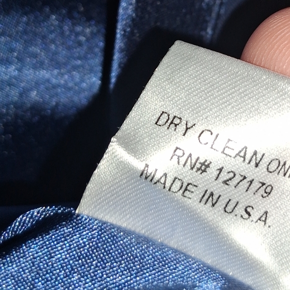 EUC Jenny Yoo Collection Size 4 Navy Ruffle Silk Blend Quiet Luxury Dress! - Picture 13 of 16